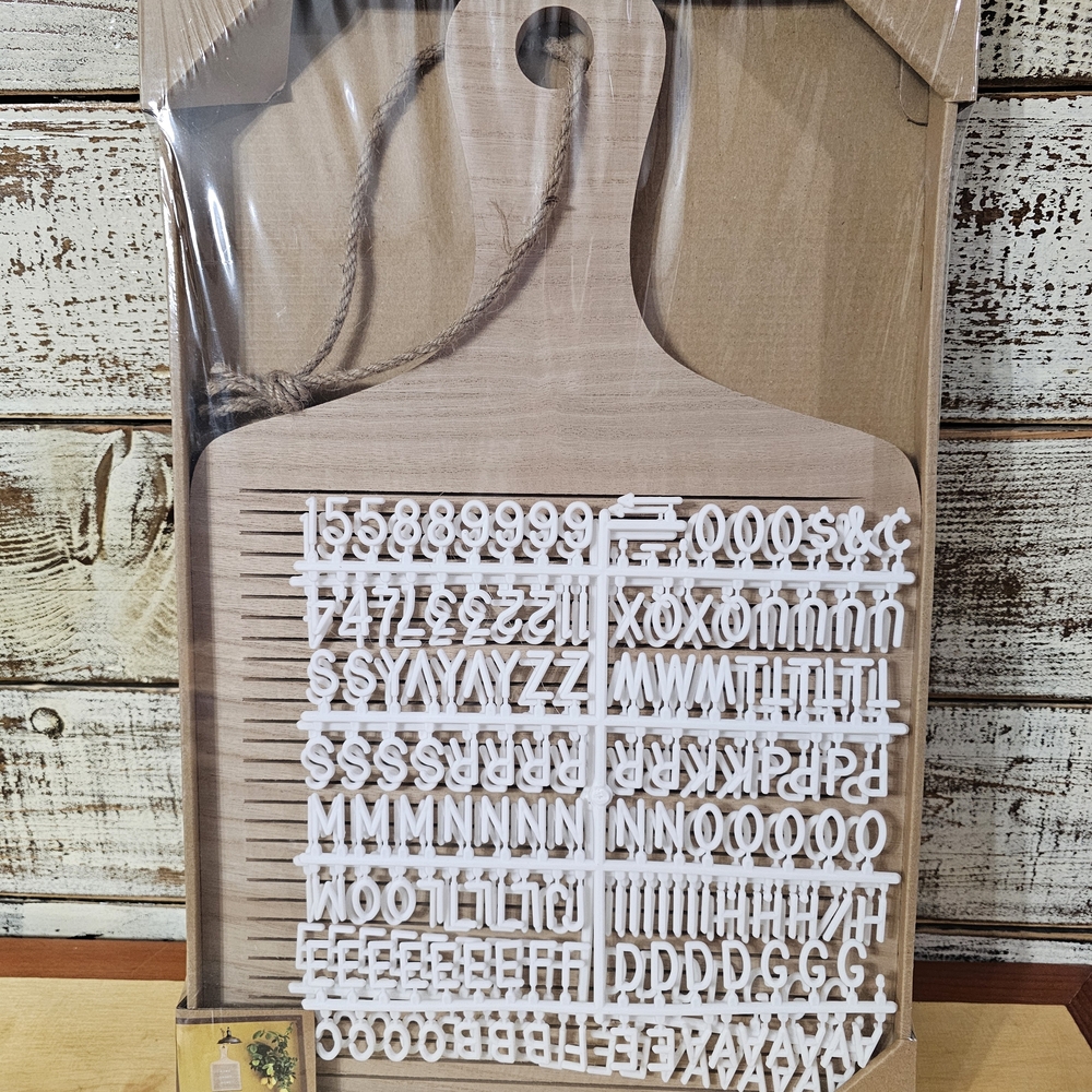 Wooden Message Board with White Letters - Picture 1 of 4
